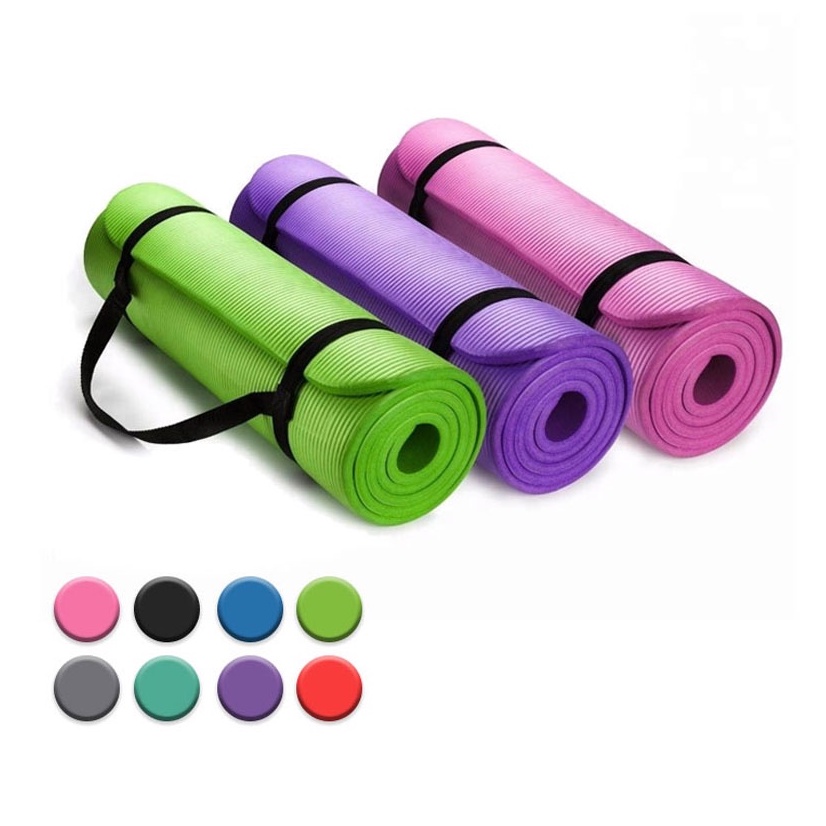 Extra Thick Yoga Mat Exercise with Carrying Strap Shopee Philippines