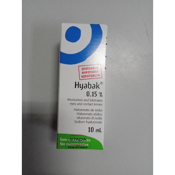 Hyabak eye drops 0.15 10 ml Shopee Philippines