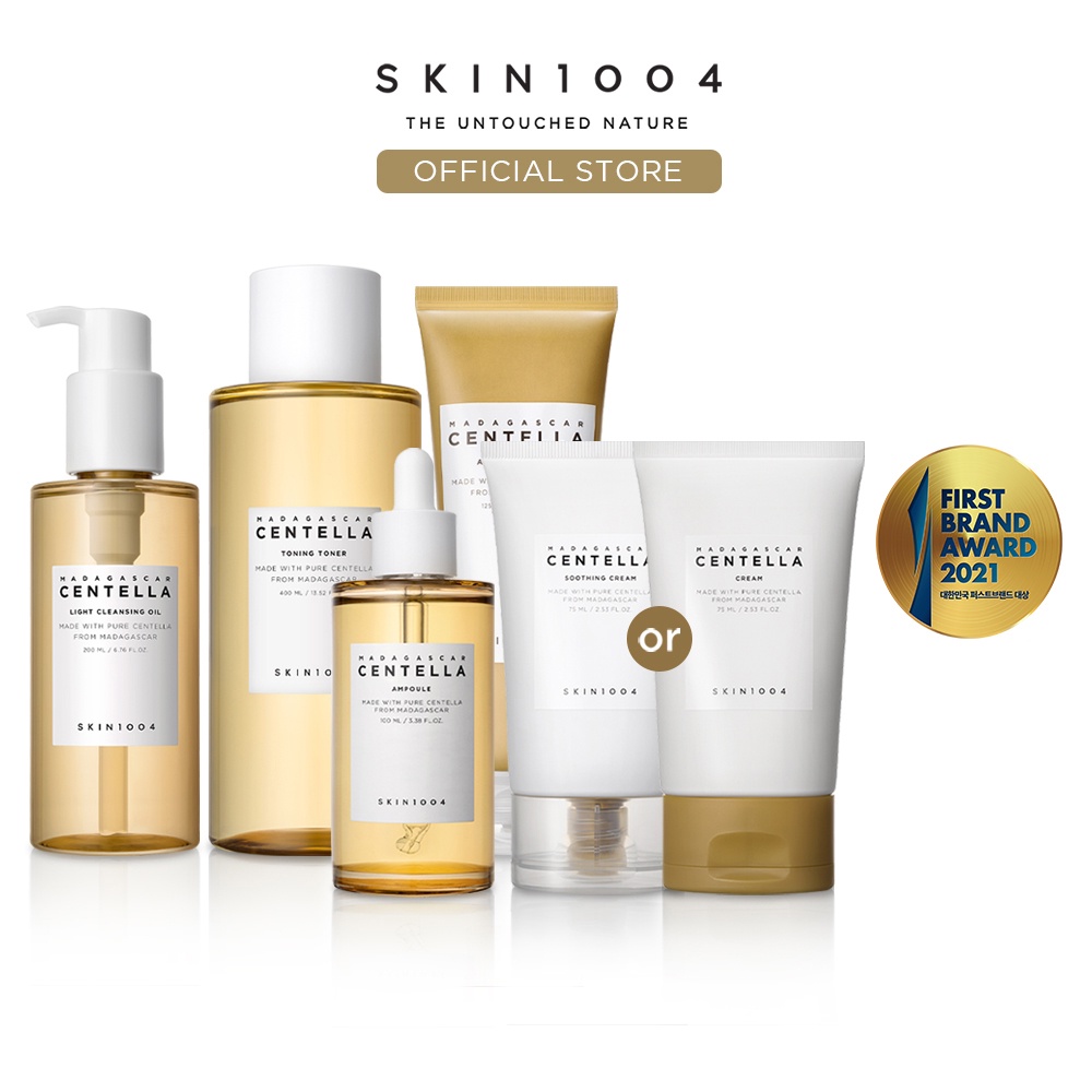 SKIN1004 [Centella Basic 5] Cleansing Oil+Ampoule Foam+Toner 400 ...