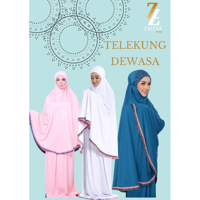 !! Telekung Adult Plain Stock, Adult Stock, Various Color Choices, High ...