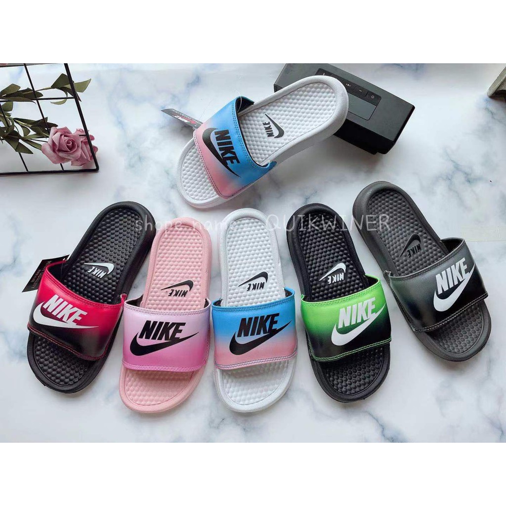 Quikwiner Nike s sponge personality men and women slippers 1519 11 sz35 40 Shopee Philippines