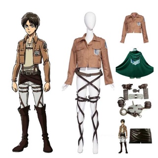 Anime ataque em titan 4 temporada mikasa ackerman survey corps uniforme  conjunto cosplay traje - AliExpress