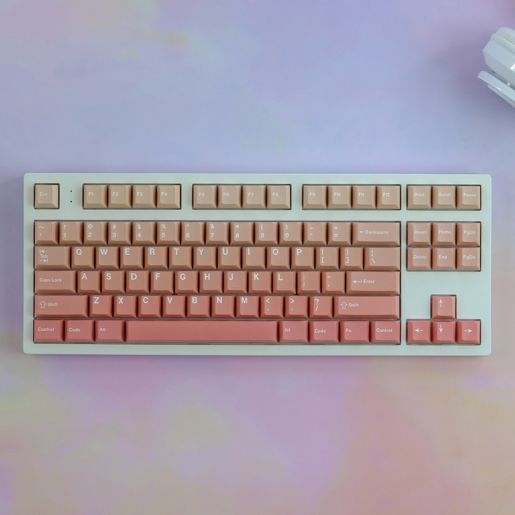 120 Keys Blush keycaps Cherry Profile Gradient Pink Keycap PBT Dye ...