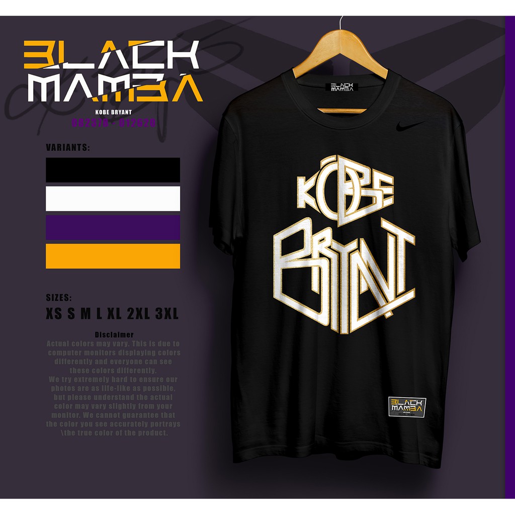 Kobe black mamba t shirt best sale