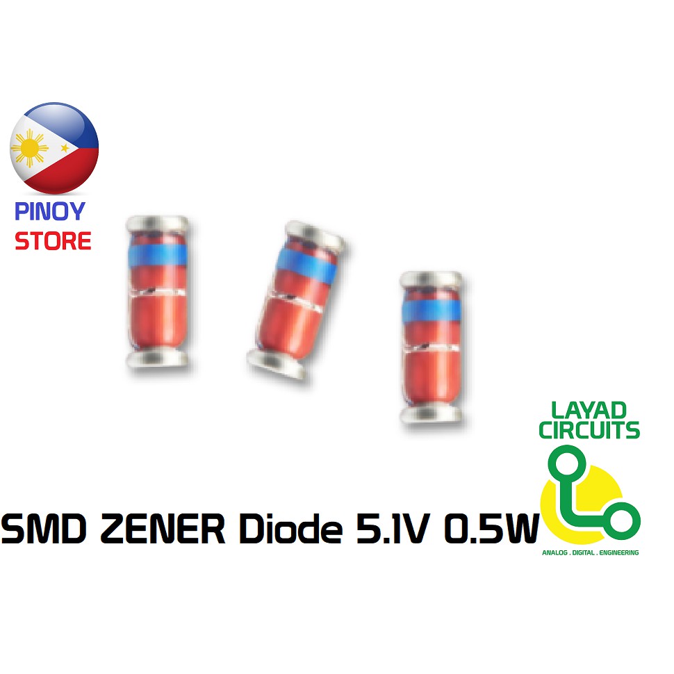 3pcs Zener Diode 5.1V SMD ZMM2V5V1 surface mount zener protection