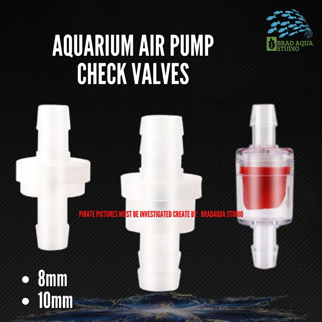 AQUARIUM Air Pump Check Valves/ Clear Plastic One Way NonReturn Check
