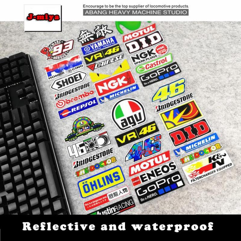 Reflective Motorcycle Side Strip Bike Helmet Sticker Car Styling Vinyl ...