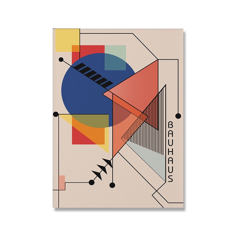 Bauhaus Exhibition Unique Geometric Poster Minimalist Art Canvas Print ...