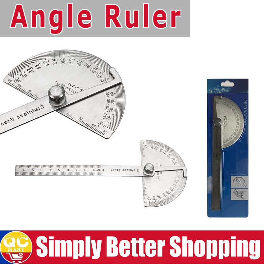 0-180 Degree Protractor Square Corner Test Ruler Goniometer Round Ruler ...