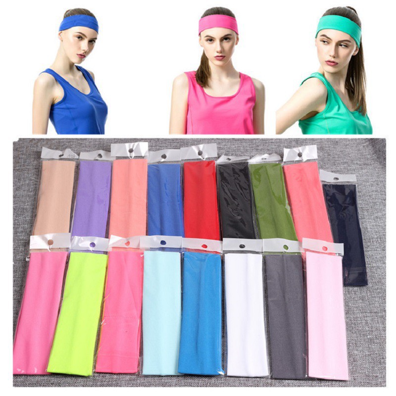 Amz 12pcs Sports Hair Band Elastic Wide Gym Yoga Exercise Women