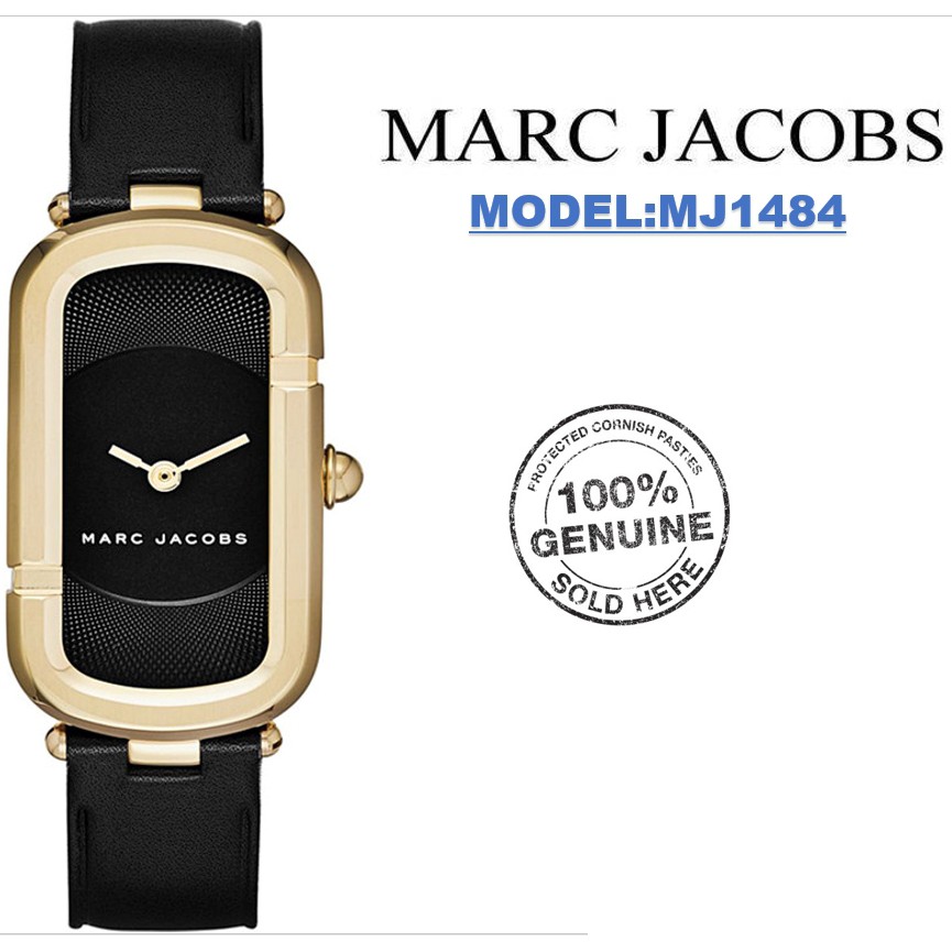 MARC JACOBS MJ1484 Women Watch Gold Rose Black Leather Monogram Shopee Philippines