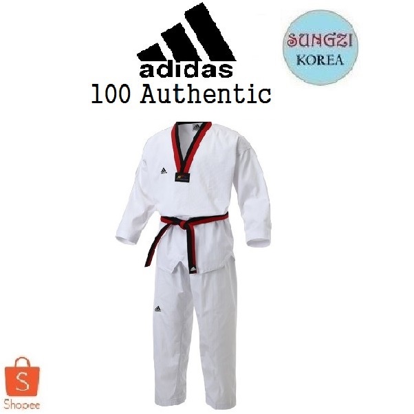 ADIDAS Performance Taekwondo Uniform White Red Black Shopee