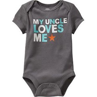 Old Navy My Uncle Loves Me Bodysuit Gray Shopee Philippines