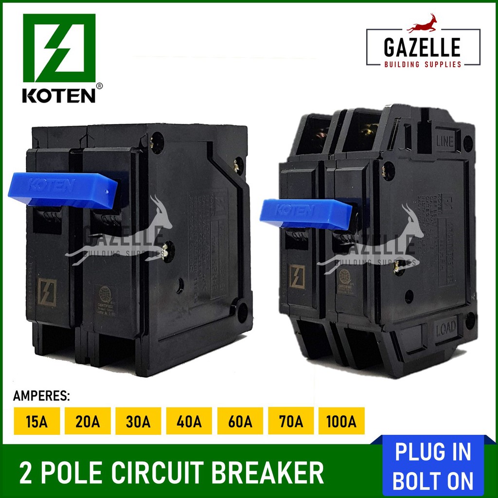 Koten Plug In / Bolt On Circuit Breaker Breakers 70A / 100A Shopee