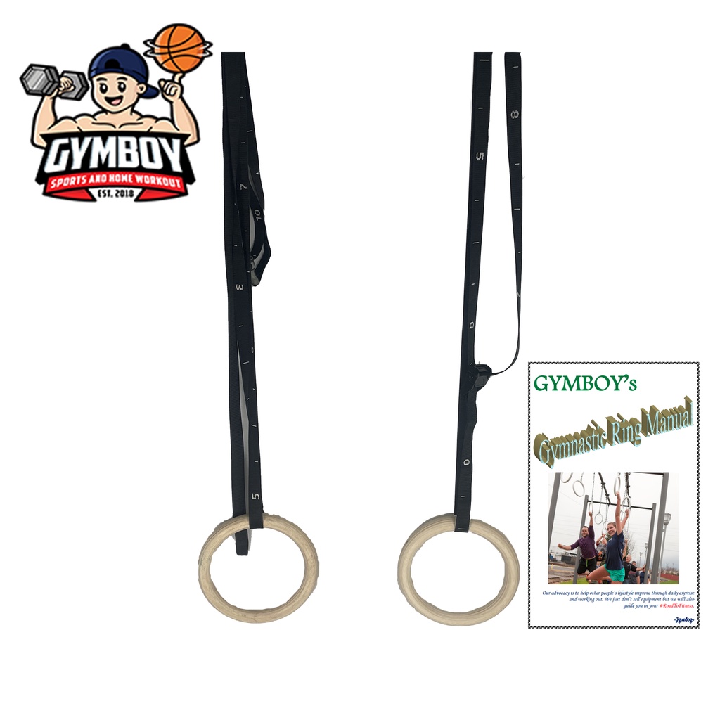 Gymnastic Ring Wood Adjustable w/ Free Workout Manual Shopee Philippines