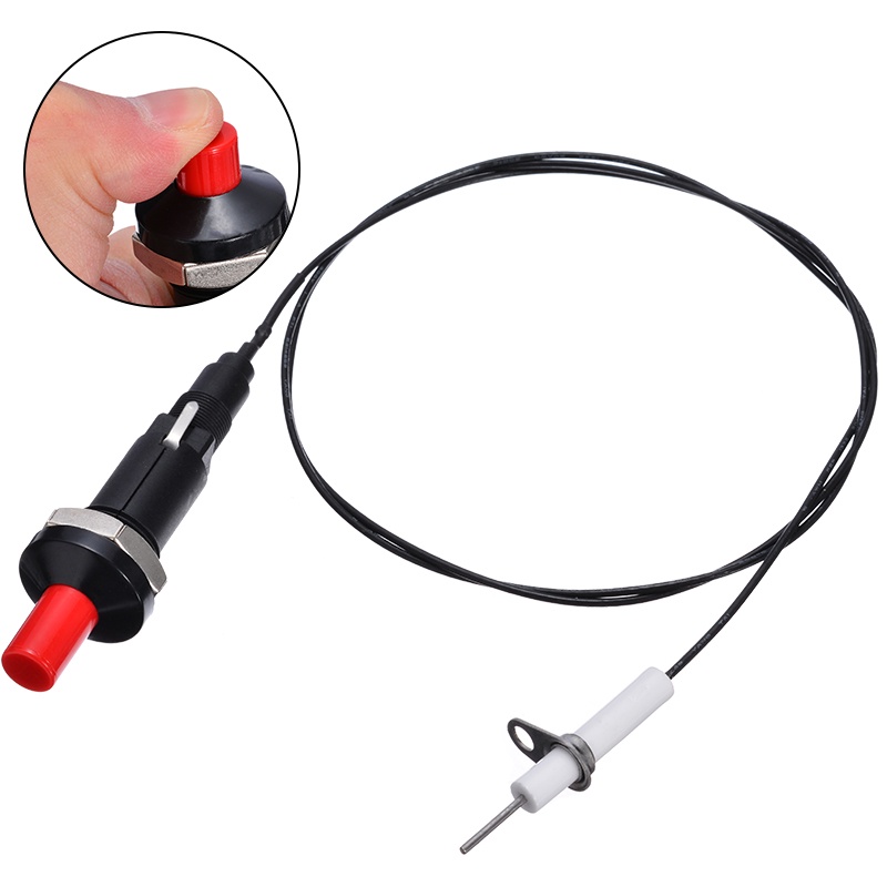Universal Piezo Spark Ignition Set + Cable 1000mm Gas Grill Push Button