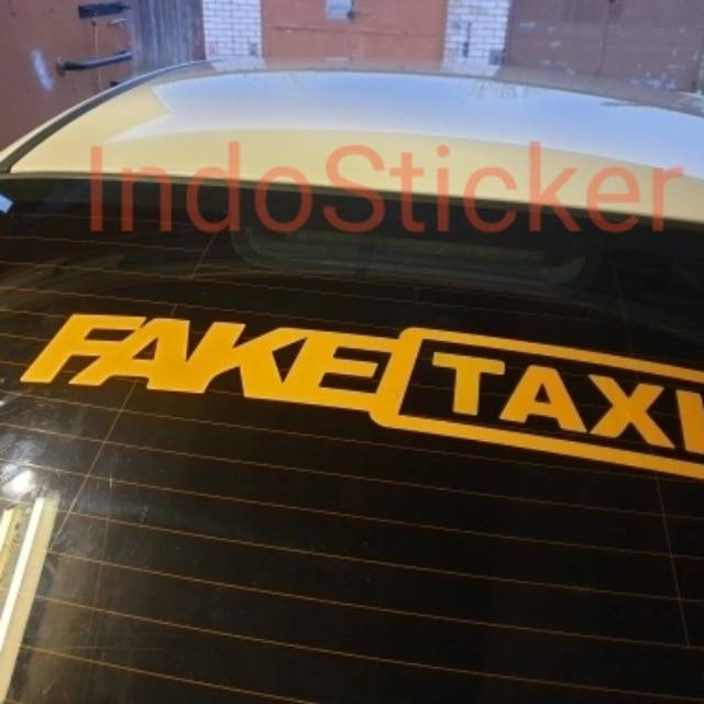 Fake taxi car sticker, jazz calya Avanza Terios universal car window ...