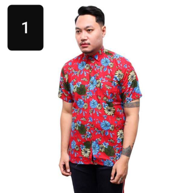 KEMEJA New premium quality Hawaiian beach patterned shirt | Shopee ...