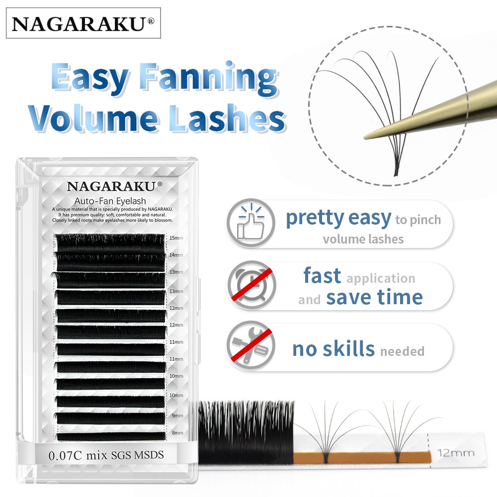 NAGARAKU Easy Fanning Auto Fans Eyelash Extension Self Handing Making ...
