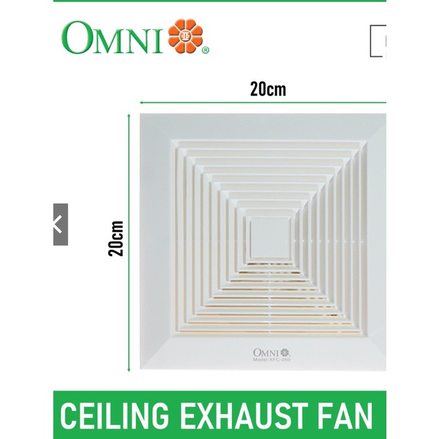 OMNI CEILING MOUNTED EXHAUST FAN 12" XFC300 Shopee