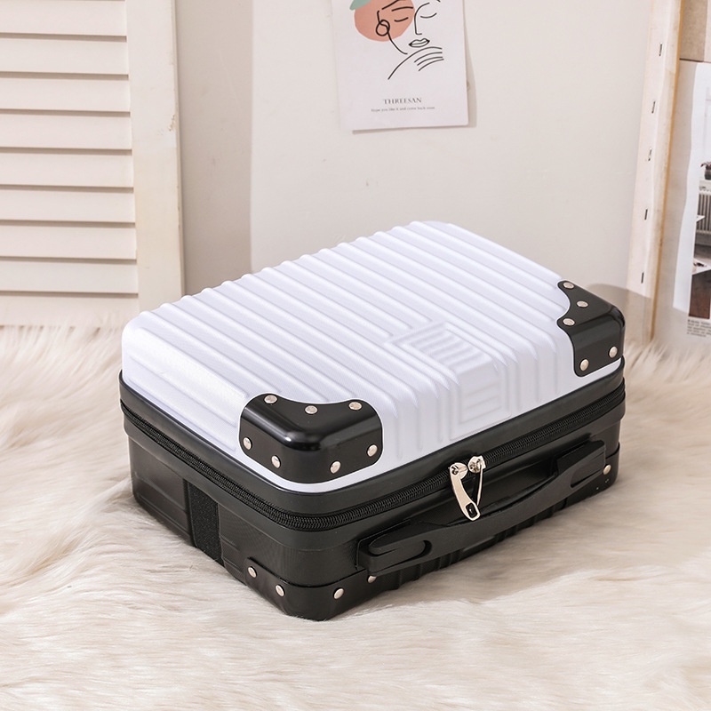 HGS Suitcase Luggage Cosmetic Box 14 Inch Lightweight Travel Case Mini ...