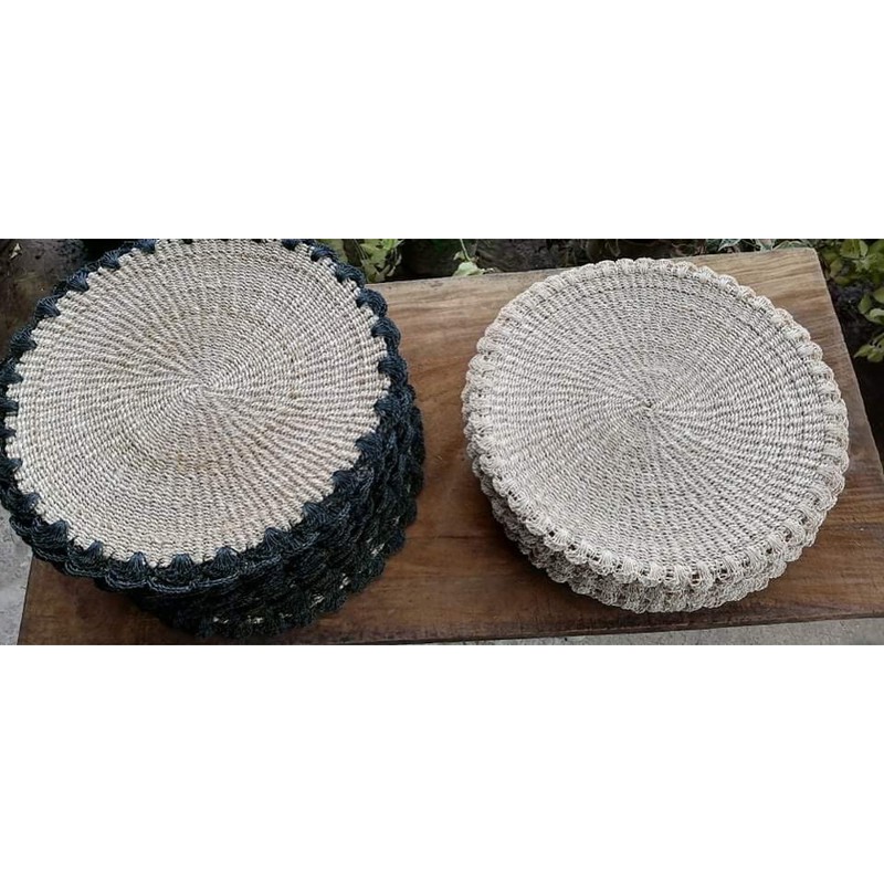 ABACA ROPE PLACEMATS with CROCHETED BORDER | Shopee Philippines