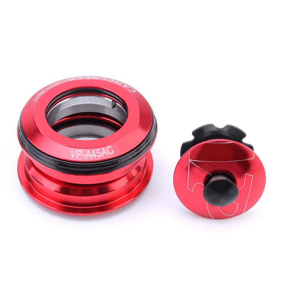 Bike Headset, Aluminum Alloy 44mm Electroplating Internal Sealed Bearing Headset(Red