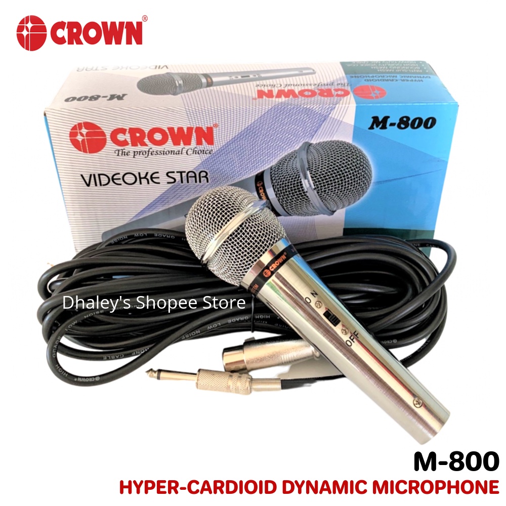 Original Crown M800 Dynamic Microphone Hyper Cardioid Dynamic Mic