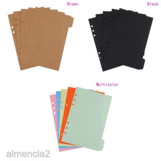Koqye A5 Kraft Paper Divider Set - 5 Sheets With Envelope Pockets For 6-Ring Binders & Planners