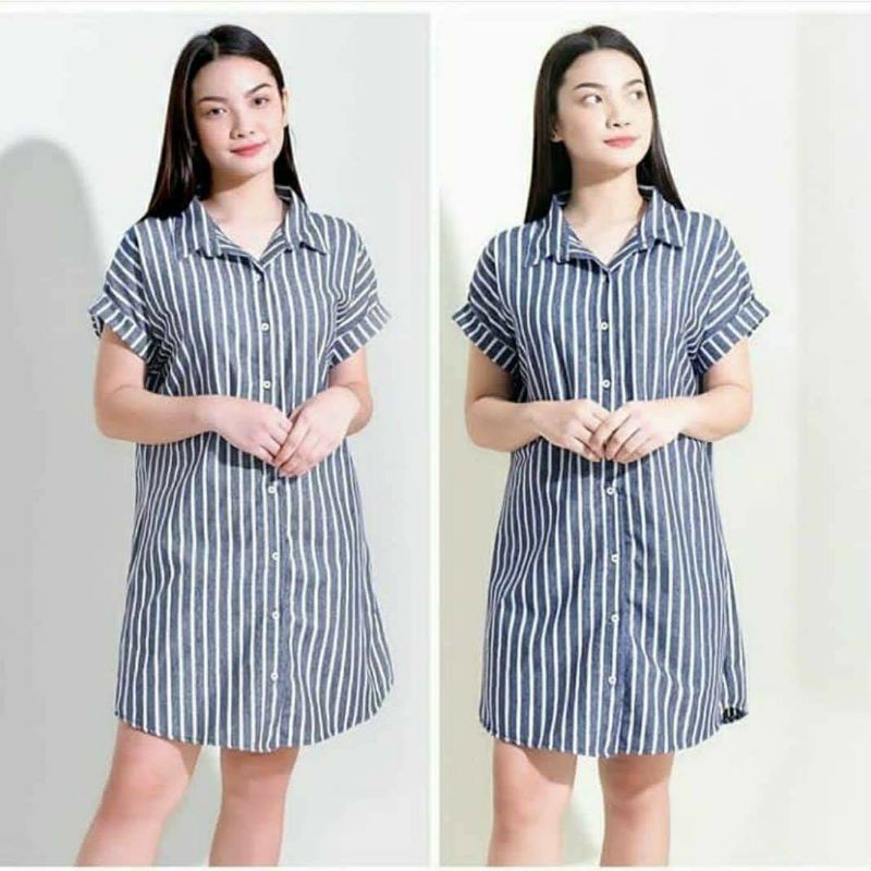 Polo button store down dress