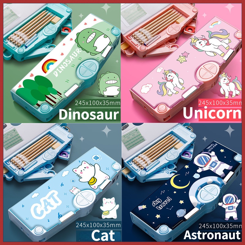 2 Pieces Multifunctional Pencil Box for Girls Unicorn Multifunction Pencil  Case Plastic Mermaid Penc…See more 2 Pieces Multifunctional Pencil Box for