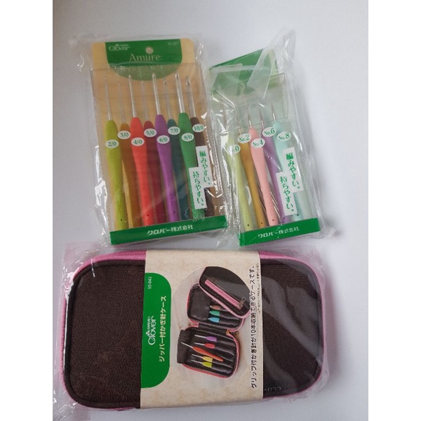 Amure Clover Crochet Hooks Set Imported from Japan 8pc Regular Hooks 5pcs Fine Hooks Shopee