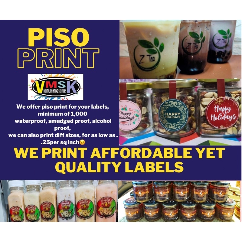 piso print sticker waterproof | Shopee Philippines