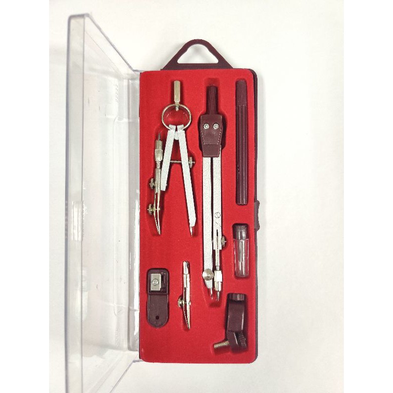 Professional Drawing Compass 7pcs Red | Shopee Philippines