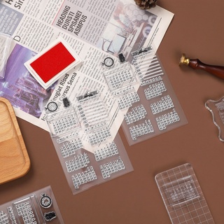 Clear Silicone Calendar Stamps - Planner Transparent Block for Card Making  Scrapbook Journal DIY Album