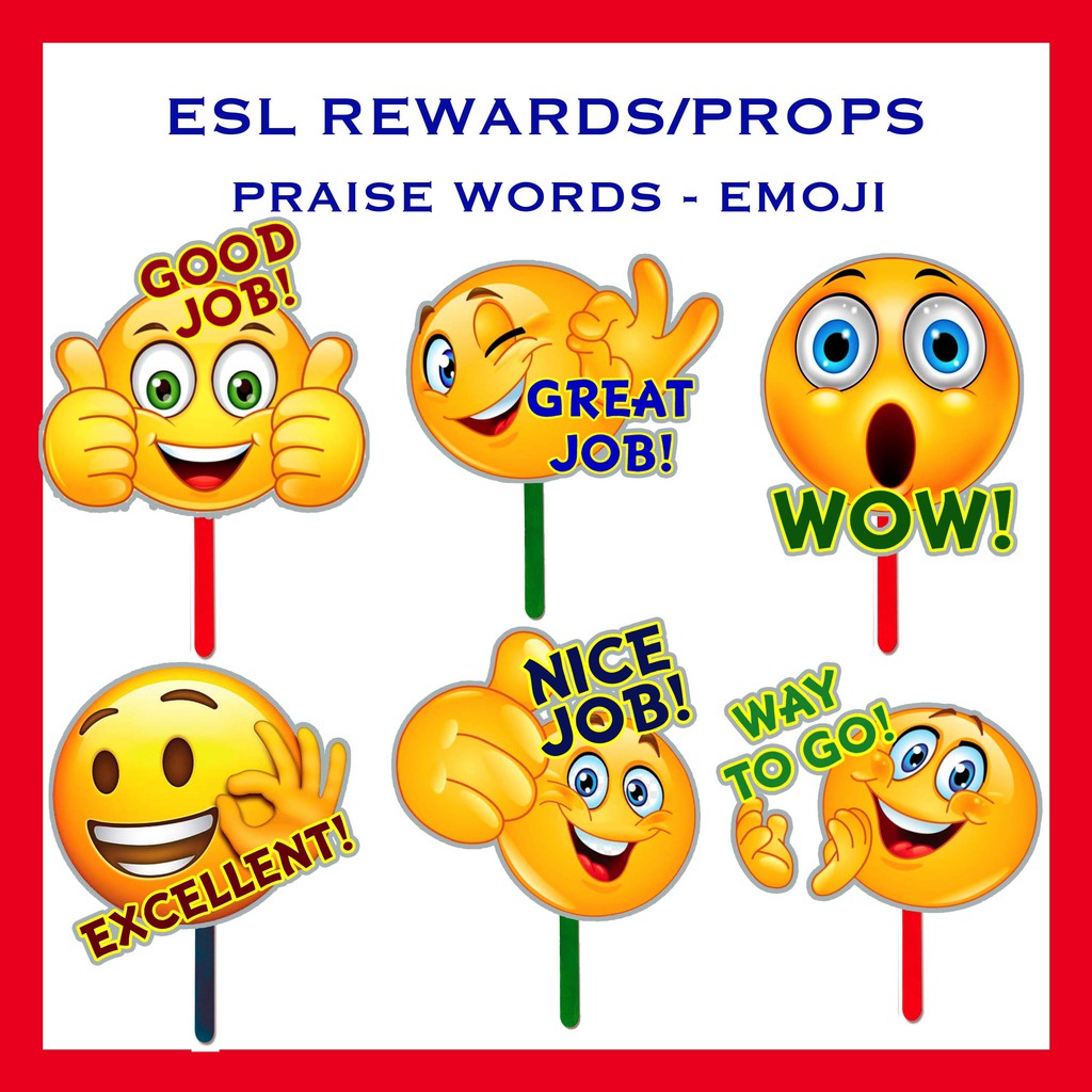 ESL Rewards/Props Praise Words - Emoji | Shopee Philippines