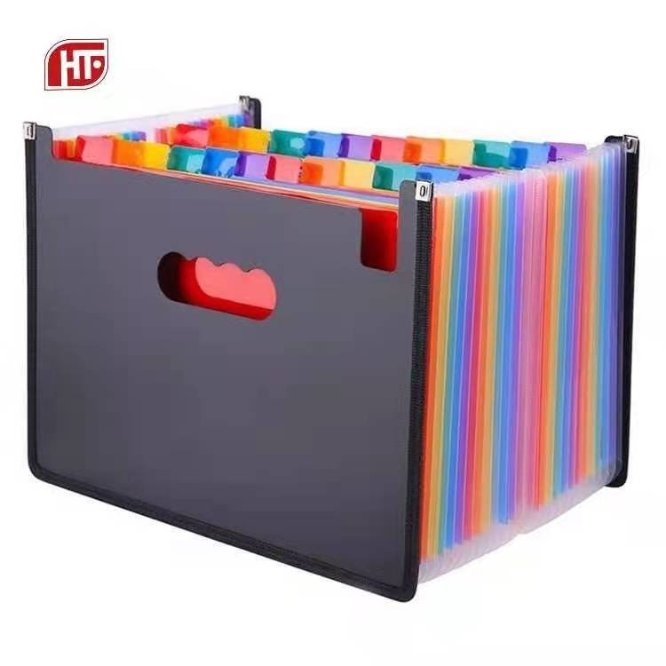 24 Pockets Expanding File Folder Works Accordion Office A4 Document ...