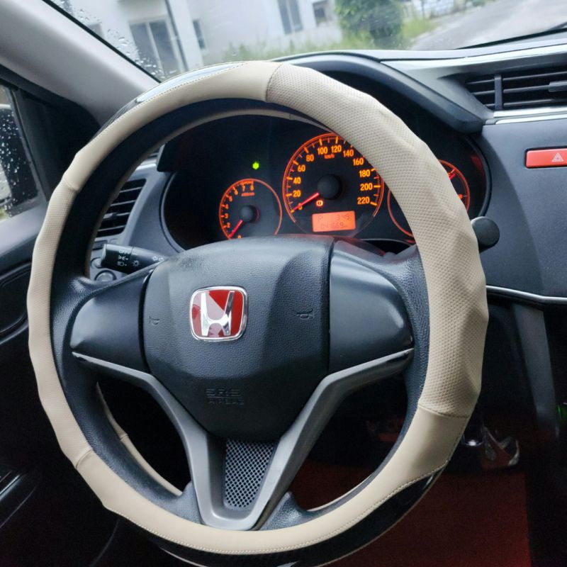 Classic Beige Carbon Leather VIP Steering Wheel Cover | Shopee Philippines