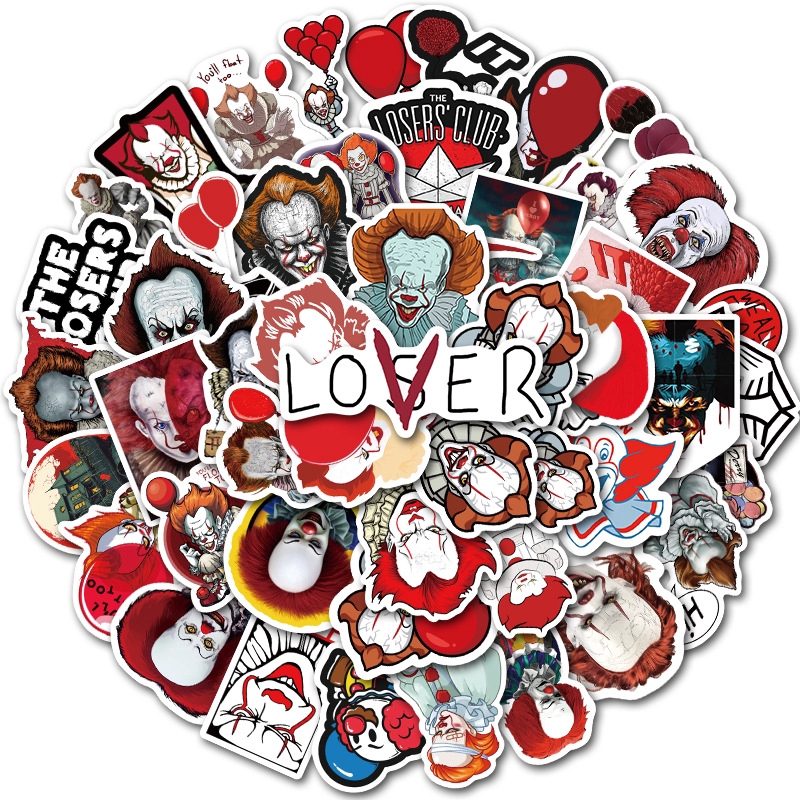 50pcs/pack It Chapter Two Movie Stickers Cartoon Clown Decals ...