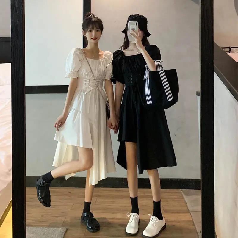 formal dress for woman casual graduation dress with slit black dress