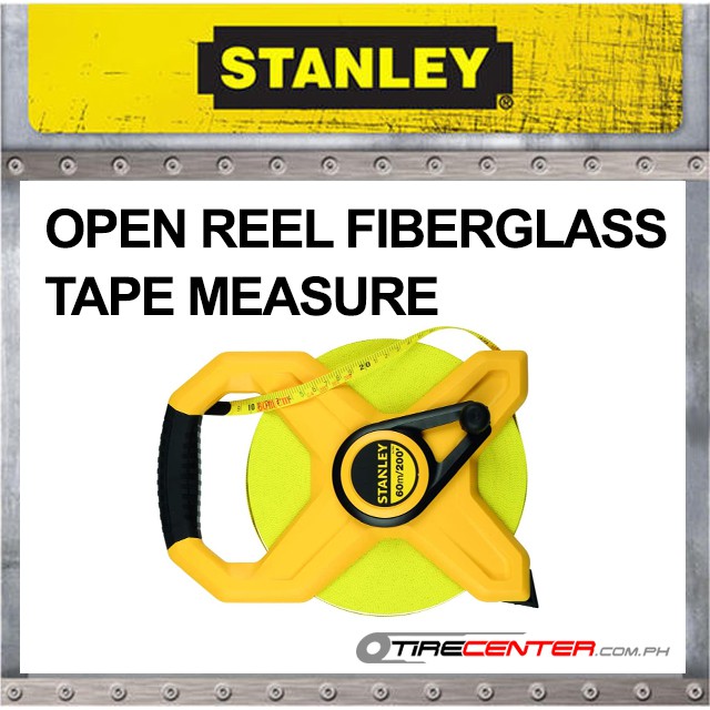 Stanley Long Tape Measure Open Reel Fiberglass 60 m / 200 ft Model