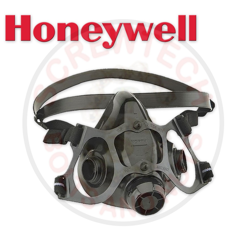 Maschera Antigas Honeywell N65550032 - Taglia M, Elastomero, Con Doppio Filtro (gas, Vapori, Particelle)