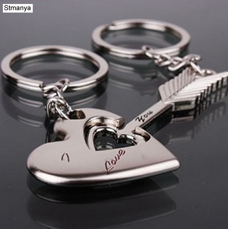 Fashion Pair Of Bow Love Arrow Alloy Keychains Love Tai Chi Key Ring ...