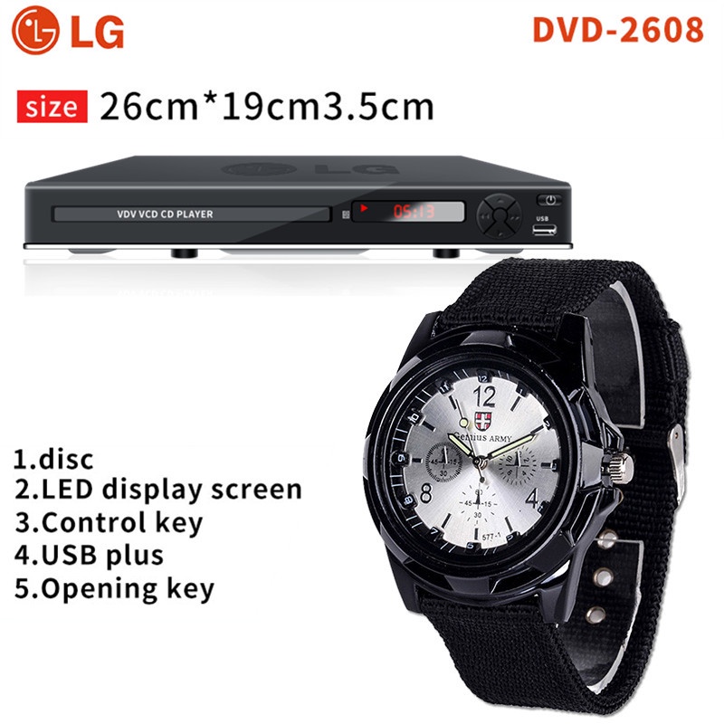 LG DVD Player Upconvert DVDs to 1080p Detail, Dolby Sound from DVD/CDs