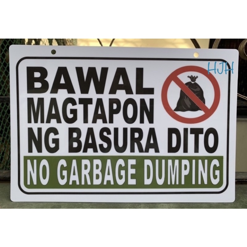 Shop bawal magtapon ng basura sign for Sale on Shopee Philippines