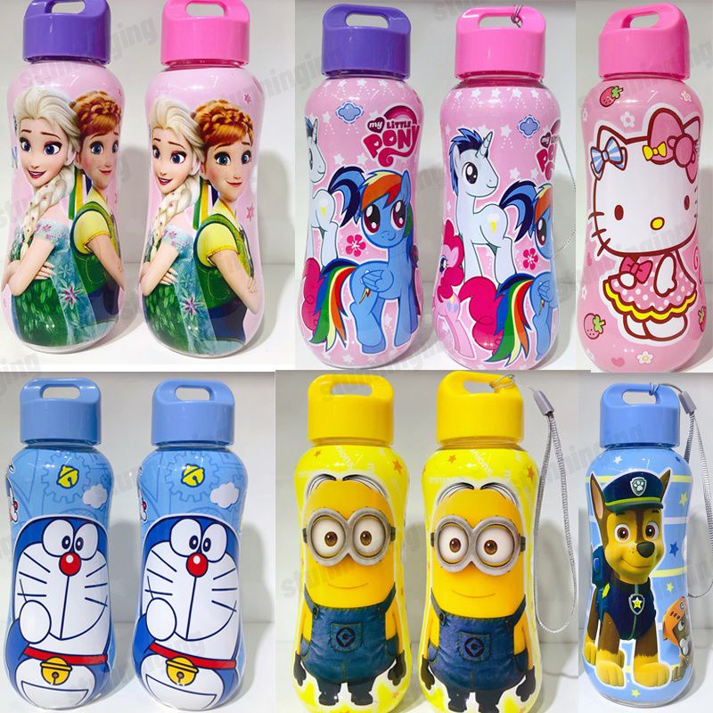 Children Cute Cartoon Water Bottle Kids Water Cup Reusable Leakproof ...