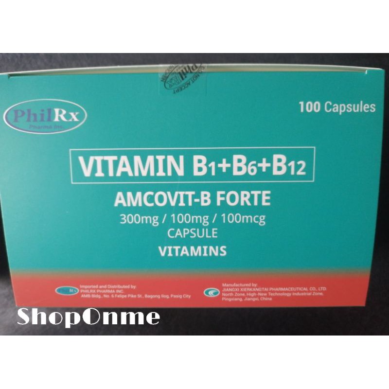 AMCOVIT B FORTE / Nervesaph Forte Vitamin B Complex B1+B6+B12 100