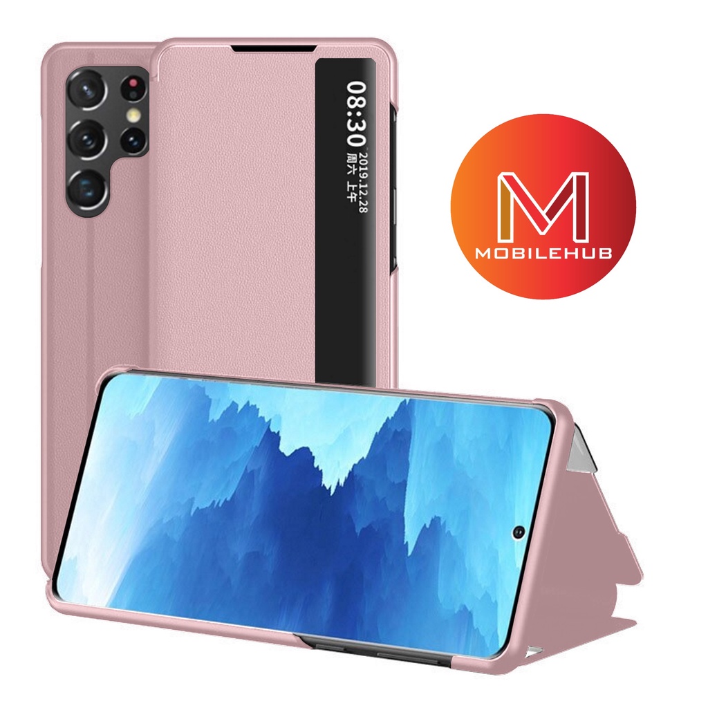 Samsung S21 Ultra Smart View Flip Cover Case (Rose Pink) Auto Sleep