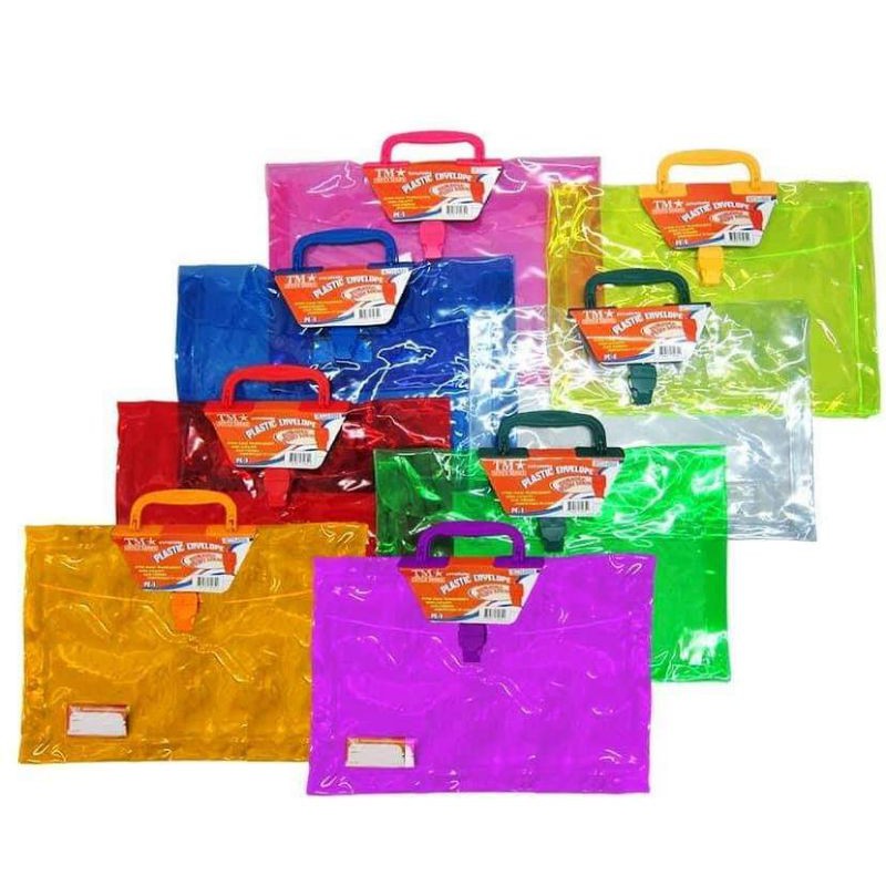 Genius Expandable Plastic Envelope With Handle and Pushlock Shopee