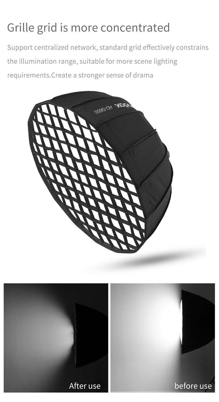 Jual Godox Ad-s65w White 65cm Parabolic Softbox For Ad400pro Di Seller